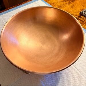 Vintage large 14 1/2” copper mixing bowl.